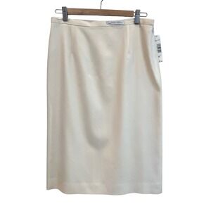 Pendleton Cream Wool Pencil Skirt Refined Complements Size 06
